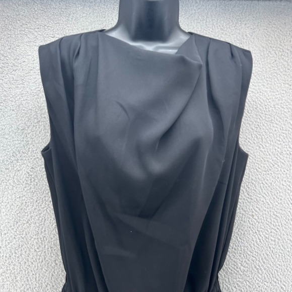 Cos Wide Leg Jumpsuit Womens 10 Black Sleeveless Modern Career Teacher Business - Picture 3 of 12